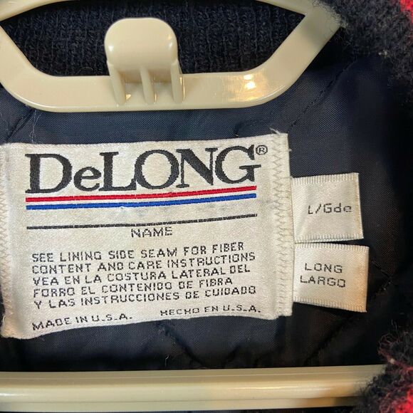 Letterman Varsity Jacket Vintage 1998 Delong Men's Black Long Sleeve size Large - Picture 8 of 16